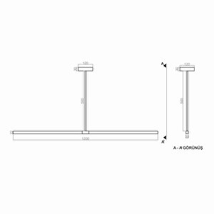 Plush Sarkıt Lamba 120 Cm 22 Watt
