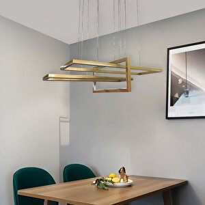 Sideward Yatay Sarkıt Led Avize 80x28-70x20-50x25 Cm 99watt