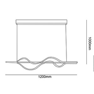 Ruffle Sarkıt Lamba 120 Cm 79 Watt