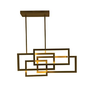 Oasis Sarkıt Led Avize 81*38cm Dimmer Ve Kumandalı  120 Watt Gold 3000k