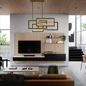 Oasis Sarkıt Led Avize 81*38cm Dimmer Ve Kumandalı  120 Watt Gold 3000k