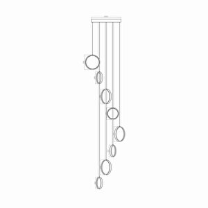 Shackles Yüksek Tavan Led Avize Ø20*4-ø25*4 Cm 103 Watt
