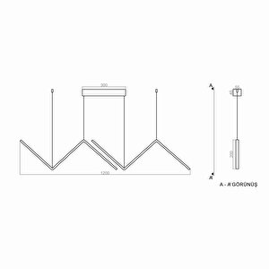 Crooked Sarkıt Lamba 120 Cm 41 Watt