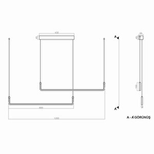 Köln Sarkıt Lamba 120 Cm 36w
