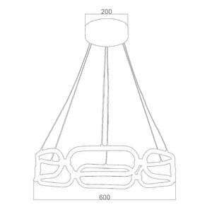 Dashing Ii Sarkıt Led Avize 60 Cm 86 Watt