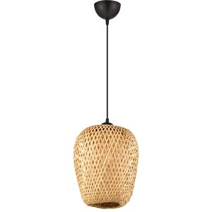 Kane Tekli Rattan Modern Tasarım Sarkıt Avize