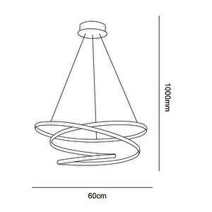 Somersault Sarkıt Led Avize Ø60cm 76 Watt