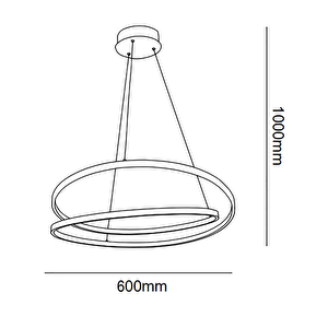 Salto Sarkıt Lamba Ø60cm 58 Watt