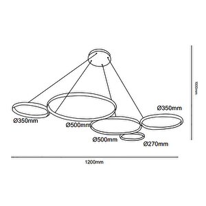 Starps Horizon V Sarkıt Lamba 120x100 Cm  122 Watt
