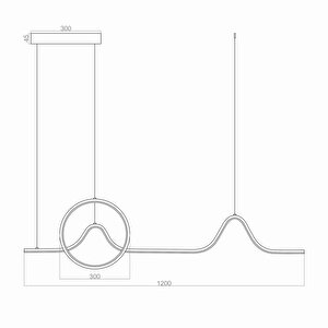 Peak Sarkıt Led Avize 120cm 44 Watt