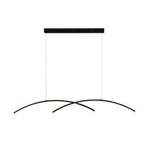 Double Bow Sarkıt Led Avize 120 Cm  34 Watt Siyah 3000k