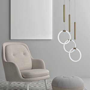 Pungent Sarkıt Led Avize 25 Cm 34 Watt - Dimmer Kumandalı