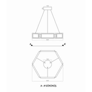 Dashing I Sarkıt Led Avize 60 Cm 	81 Watt