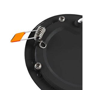 15w Sıva Altı Yuvarlak Siyah Led Panel 3200k (sarı Işık) - 2 Adet