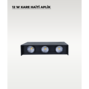 Çift Yönlü Led Aplik Siyah Kasa 3200k Sarı Işık