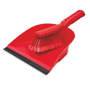 Tp-221 Flower Hamarat Süpürgeli Fırçalı Faraş Takımı Seti Lastik Uçlu - Plastik - 1 Adet