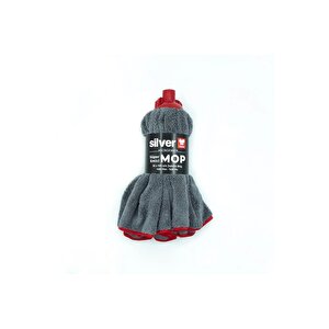 Silver Home Mikrofiber Jumbo Boy Islak Mop - 105x55 Cm. - Yedek Mop Paspas Ucu Başlığı - 5 Adet