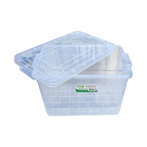 Polytime Şeffaf Kilitli Mutfak Eşya Gıda Saklama Düzenleme Kabı Kutusu - Dikdörtgen - 5 Litre