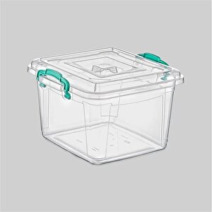 Polytime Şeffaf Kilitli Mutfak Eşya Gıda Saklama Düzenleme Kabı Kutusu - Kare - 6 Litre