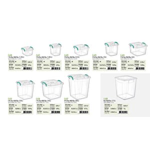 Polytime Şeffaf Kilitli Mutfak Eşya Gıda Saklama Düzenleme Kabı Kutusu - Kare - 6 Litre