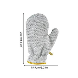Bulaşık Ovma Ovalama Yanmış Yağ Ağır Kir Bezi Teli Telli Bez Eldiven - 20x20 Cm. - 10 Adet