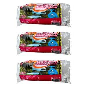 Yener Mini Küçük Boy Çöp Torbası Poşeti - 2 Kat - Beyaz - 10 Litre - 40x50 Cm. - 40 Adetlik 3 Rulo