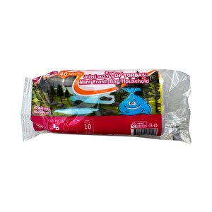 Yener Mini Küçük Boy Çöp Torbası Poşeti - 2 Kat - Beyaz - 10 Litre - 40x50 Cm. - 40 Adetlik 3 Rulo