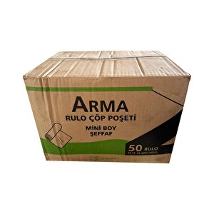 Arma Kimpack Beyaz Mini Boy 40 X 50 Cm. - 20 Litre Çöp Torbası Poşeti - 40 Adetlik 40 Rulo / Koli
