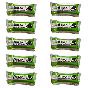 Arma Kimpack Beyaz Mini Boy 40 X 50 Cm. - 20 Litre Çöp Torbası Poşeti - 40 Adetlik 40 Rulo / Koli