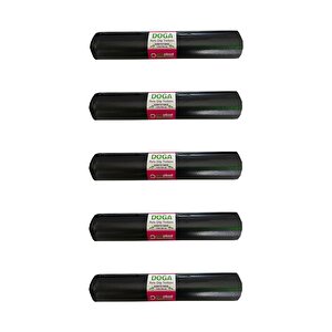 Ecoplast 240 Litre Siyah Hantal Konteyner Çöp Torbası - 120 X 150 Cm. - 700 Gr. - 10 Adetlik 5 Rulo