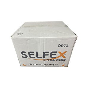 Selfex Rulo Market Poşeti Torbası - Atlet Poşet - Şeffaf - Orta Boy - 20x200 Adet - Koli