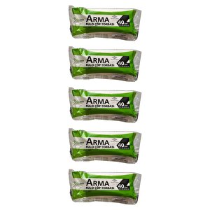 Arma Kimpack Beyaz Mini Boy 40 X 50 Cm. - 20 Litre Çöp Torbası Poşeti - 40 Adetlik 5 Rulo