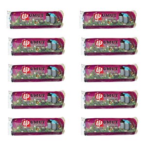 Umut Endüstriyel Jumbo Çöp Torbası Poşeti - 2 Kat - Siyah - 600 Gr. - 80x110 Cm. -10 Adetlik 10 Rulo