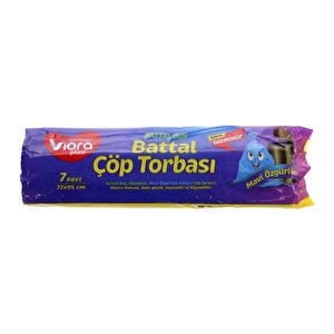Viora Mavi Özgürlük Kokulu Mavi Çöp Torbası Poşeti / 72 X 95 Cm. - 7 Adetlik 1 Rulo