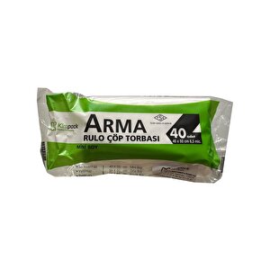 Arma Kimpack Beyaz Mini Boy 40 X 50 Cm. - 20 Litre Çöp Torbası Poşeti - 40 Adetlik 3 Rulo