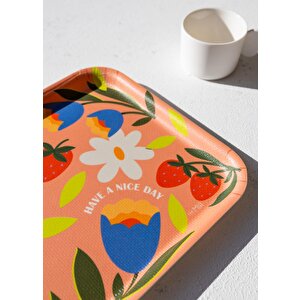 Spring Kaydırmaz Tepsi Pembe 29x20 Cm