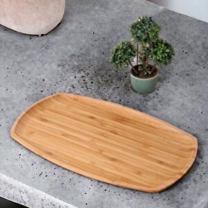 Bambu Kayık Sunum Tahtası 30x18 Cm