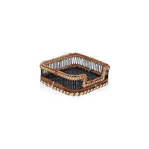 Bambu Peçetelik Siyah 18x4x6 Cm