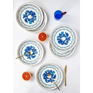 The Mia Azul Servis Tabağı 6 Kişilik