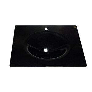 Cam Lavabo 15 Mm 90 X 56 Cm Siyah