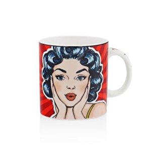 Popart Wow Desenli Porselen Kupa Pop063