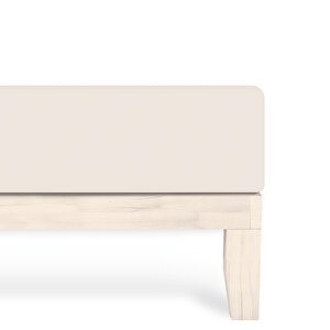 Tek Kişilik %100 Pamuk Penye Lastikli Çarşaf - Fitted Bej - 120x200 Cm Bej