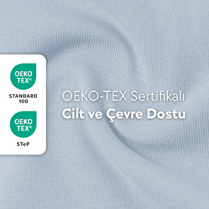Calmera Home Çift Kişilik %100 Pamuk Penye Lastikli Çarşaf - Fitted Battal Açık Mavi - 180x200 Cm