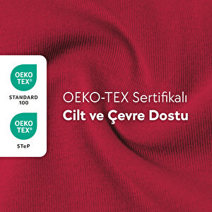 Calmera Home Çift Kişilik %100 Pamuk Penye Lastikli Çarşaf - Fitted Kırmızı - 160x200 Cm