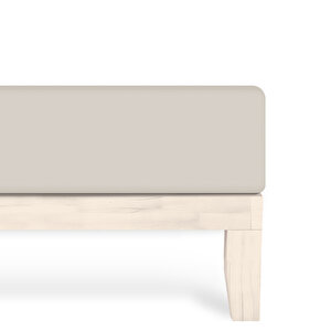 Çift Kişilik %100 Pamuk Penye Lastikli Çarşaf - Fitted Açık Gri - 160x200 Cm Gri