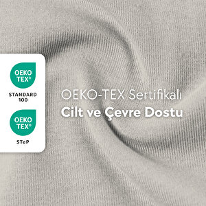 Calmera Home Tek Kişilik %100 Pamuk Penye Lastikli Çarşaf - Fitted Açık Gri - 120x200 Cm