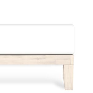 Çift Kişilik %100 Pamuk Penye Lastikli Çarşaf - Fitted Beyaz - 160x200 Cm Beyaz