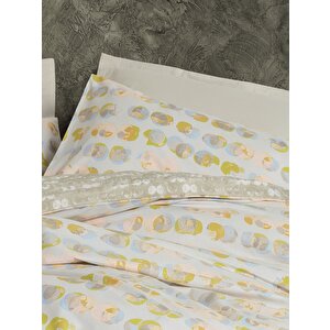 Minimal Çift Kişilik Lastikli Çarşaflı Nevresim Takımı Jocus Bej