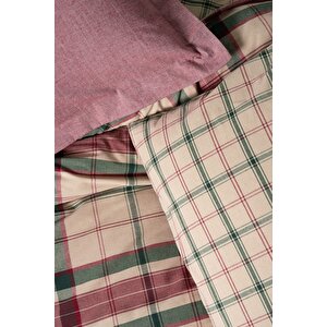 Warm Flanel Çift Kişilik Nevresim Takımı Jamil Bordo