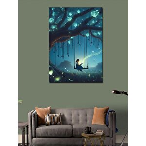 Kanvas Tablo Salıncaktaki Kız Çocuğu 70x100 cm